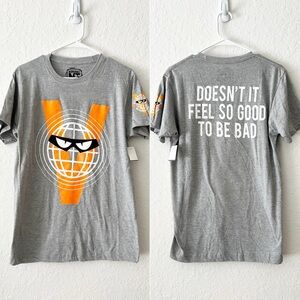 NWT Universal Studios Despicable Me Villain Con Feel So Good To Be Bad Gray Top